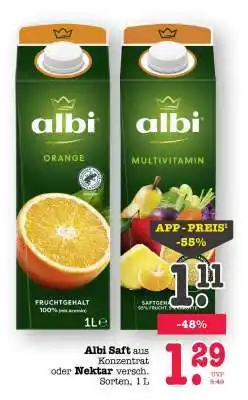 Scheck-in-Center Albi Saft Angebot