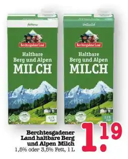Scheck-in-Center Berchtesgadener Land Haltbare Berg- und Alpen-Milch Angebot