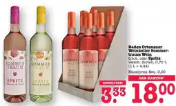 Scheck-in-Center Baden Ortenauer Weinkellerei Sommertraum Wein Angebot