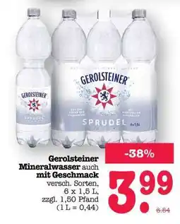 Scheck-in-Center Gerolsteiner Mineralwasser Angebot