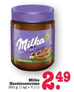 Scheck-in-Center MILKA Haselnusscreme Angebot