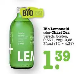 Scheck-in-Center Bio Lemonaid oder Chari Tea Angebot