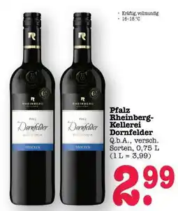 Scheck-in-Center Pfalz Rheinberg-Kellerei Dornfelder Angebot