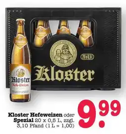 Scheck-in-Center Kloster Hefeweizen oder Spezial Angebot
