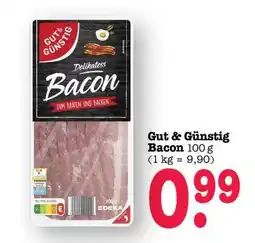 Scheck-in-Center Gut & Günstig Bacon 100 g Angebot