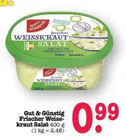 Scheck-in-Center Gut & Günstig Frischer Weisskraut Salat Angebot