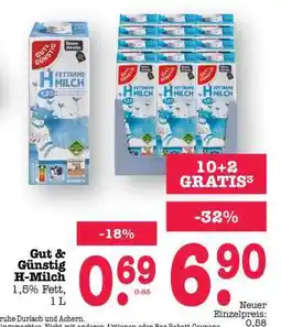 Scheck-in-Center Gut & Günstig H-Milch Angebot