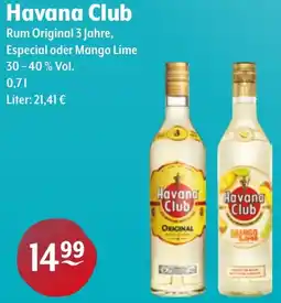Getränke Hoffmann Havana Club Rum Original 3 Jahre Angebot