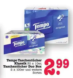 Scheck-in-Center Tempo Taschentücher Angebot