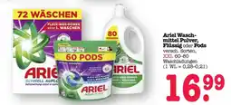 Scheck-in-Center Ariel Waschmittel Pulver, Flüssig oder Pods Angebot