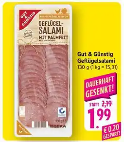 Scheck-in-Center Gut & Günstig Geflügelsalami Angebot