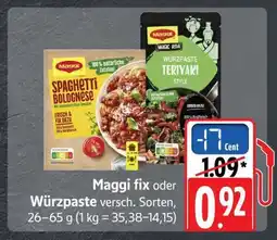 Scheck-in-Center MAGGI Fix oder Würzpaste Angebot