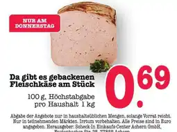 Scheck-in-Center Gebackener Fleischkäse am Stück Angebot