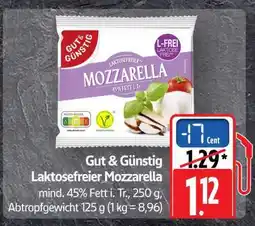 Scheck-in-Center Gut & Günstig Laktosefreier Mozzarella Angebot