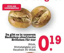Scheck-in-Center Brötchen Angebot