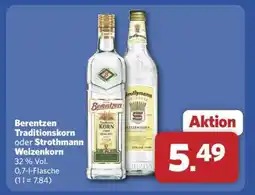 Combi Berentzen Traditionskorn oder Strothmann Weizenkorn Angebot