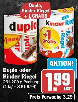 AEZ Duplo oder Kinder Riegel Angebot