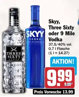 AEZ Skyy, Three Sixty SKYY oder 9 Mile Vodka Angebot