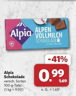Combi Alpia alpen vollmilch schokolade Angebot