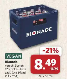 Combi Bionade versch. sorten Angebot