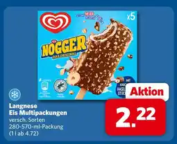 Combi Langnese nogger eis multipackungen Angebot