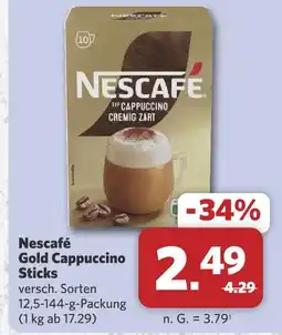 Combi Nescafé gold cappuccino sticks Angebot