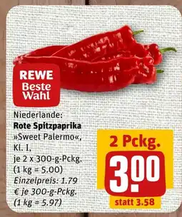 nahkauf Rewe beste wahl rote spitzpaprika sweet palermo Angebot
