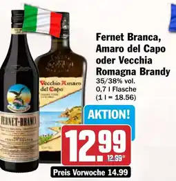 AEZ Fernet Branca, Amaro del Capo oder Vecchia Romagna Brandy Angebot