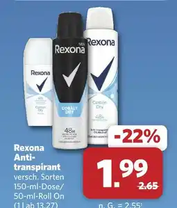 Combi Rexona anti-transpirant cotton dry Angebot