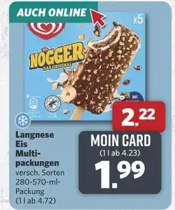 Combi Langnese eis multipackungen Angebot