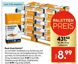Hellweg Quick-mix ruck-zuck estrich Angebot