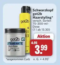 Combi Schwarzkopf got2b haarstyling Angebot