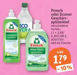 tegut Frosch oder ecover geschirrspülmittel Angebot