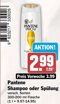 AEZ Pantene Shampoo oder Spülung Angebot