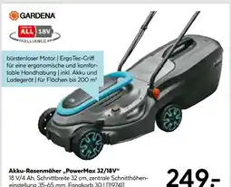 Hellweg Gardena akku-rasenmäher powermax 32/18v Angebot