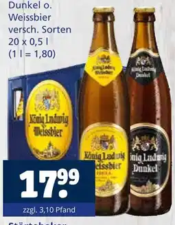 Getränkewelt König ludwig dunkel o. weissbier Angebot