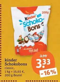 tegut Kinder schokobons Angebot