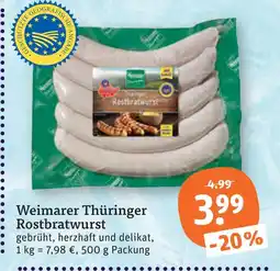 tegut Weimarer thüringer rostbratwurst Angebot