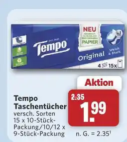 Combi Tempo taschentücher Angebot