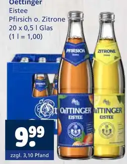 Getränkewelt Oettinger eistee pfirsich Angebot