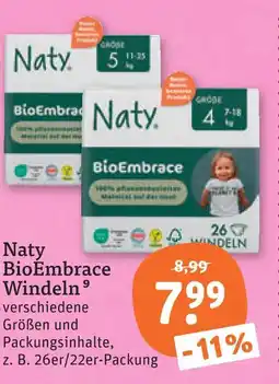 tegut Naty bioembrace windeln Angebot