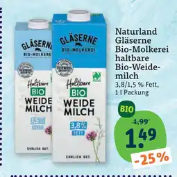 tegut Gläserne bio-molkerei haltbare bio-weidemilch Angebot