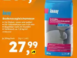 Globus Baumarkt Knauf bodenausgleichsmasse Angebot