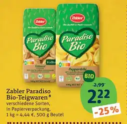 tegut Zabler paradiso bio-teigwaren Angebot