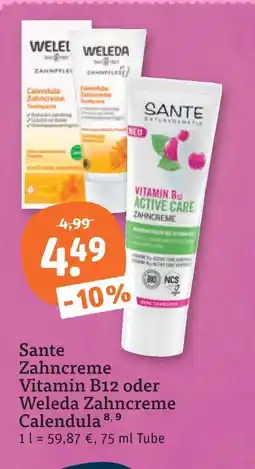 tegut Zahncreme vitamin b12 Angebot