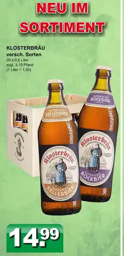 Getränkeparadies Gefromm Klosterbräu bamberger kellerbier Angebot