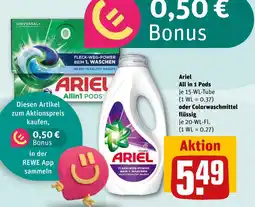 nahkauf Ariel all in 1 pods oder colorwaschmittel flüssig Angebot