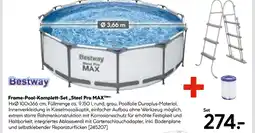 Hellweg Bestway frame-pool-komplett-set steel pro max Angebot