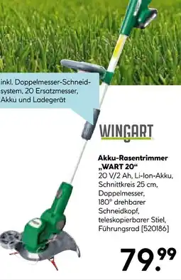 Hellweg Wingart akku-rasentrimmer wart 20 Angebot