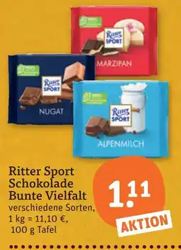 tegut Ritter sport schokolade bunte vielfalt Angebot